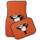 Martial Arts Panda - Brown  Car Floor Mat