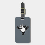 Martial Arts Panda - Grey  Luggage Tag