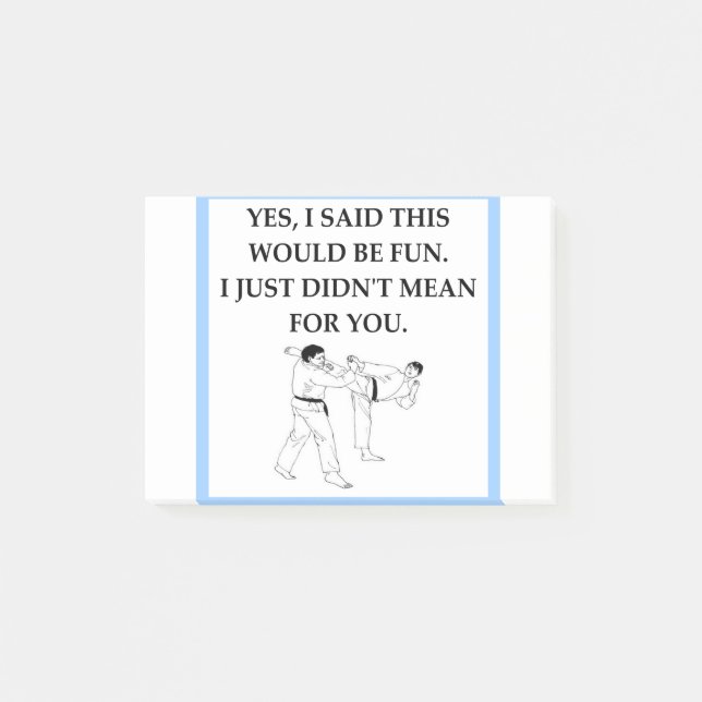 MARTIAL ARTS POST-IT NOTES (Front)