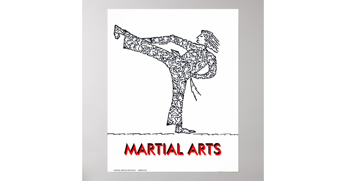 MARTIAL ARTs Poster Zazzle