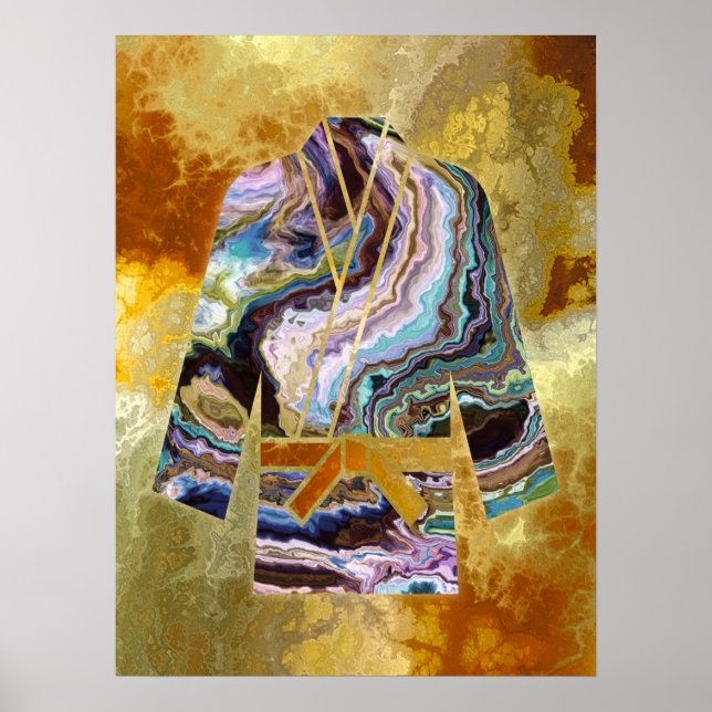 Martial Arts Poster Karate Judo Keikogi Art Print (Front)