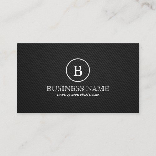 Martial Arts Professional Monogram Logo Black Business Card