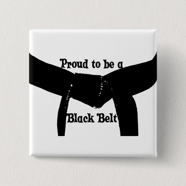 Martial Arts Proud to be a Black Belt Button (Front)