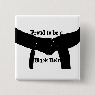 Martial Arts Proud to be a Black Belt Button