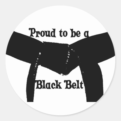 Martial Arts Proud to be a Black Belt Stickers