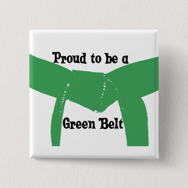 Martial Arts Proud to be a Green Belt Button (Front)