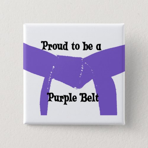 Martial Arts Proud to be a Purple Belt Button