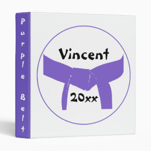 Martial Arts Purple Belt Binder