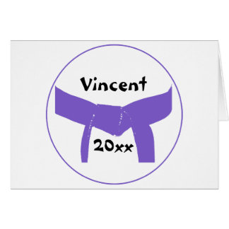 Martial Arts Purple Belt Cards
