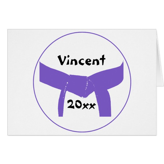 Martial Arts Purple Belt Cards (Front Horizontal)