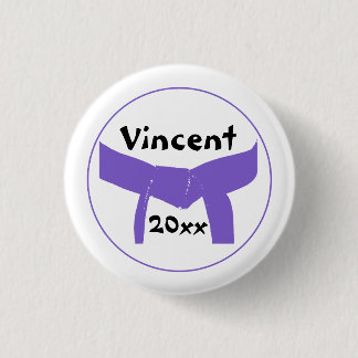 Martial Arts Purple Belt Pinback Button