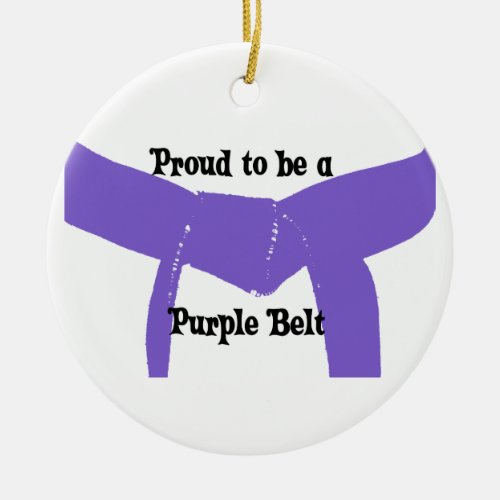Martial Arts Purple Belt Pride Ceramic Ornament