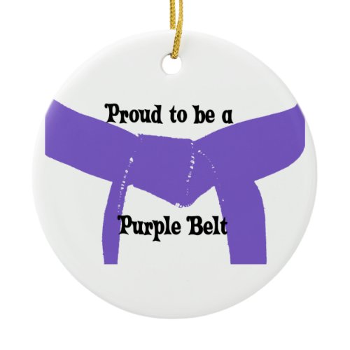 Martial Arts Purple Belt Pride Ceramic Ornament