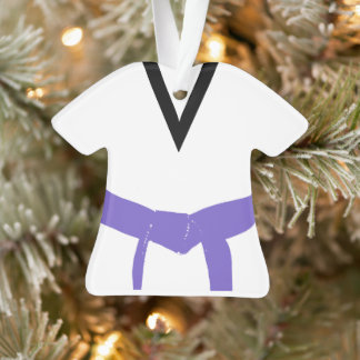 Martial Arts Purple Belt Uniform Ornament