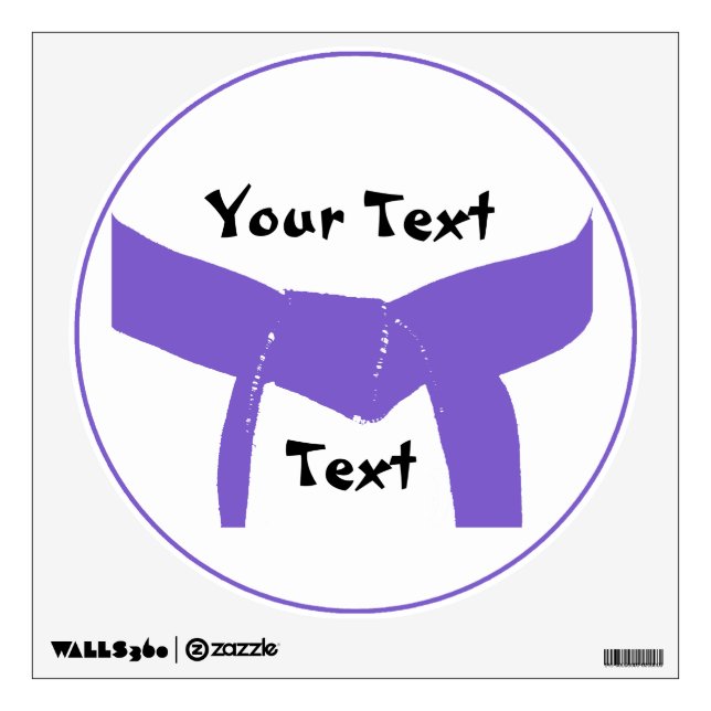 Martial Arts Purple Belt Wall Decal (Front)