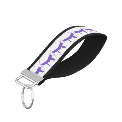 Martial Arts Purple Belt Wrist Keychain