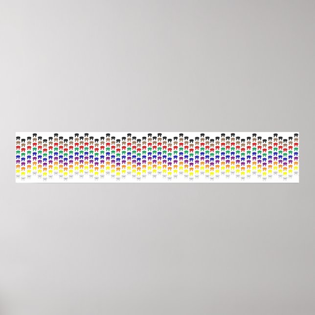 Martial Arts Rank Belt Wall Border Poster (Front)