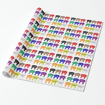 Martial Arts Rank Belts Wrapping Paper by MartialArtsParty at Zazzle