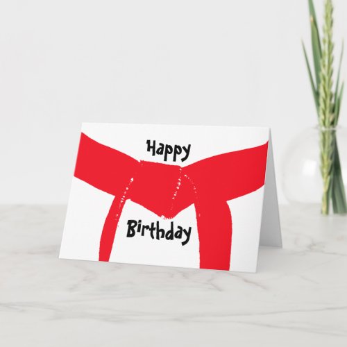 Martial Arts Red Belt Birthday Card