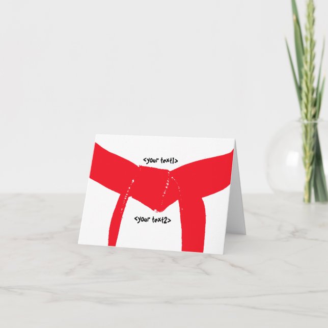 Martial Arts Red Belt Card (Front)