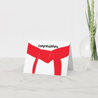 Martial Arts Red Belt Congratulations Card