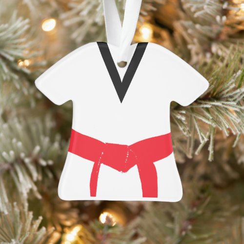 Martial Arts Red Belt Uniform Ornament