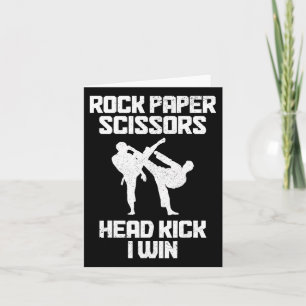 Martial Arts Rock Paper Scissors Taekwondo Karate Card