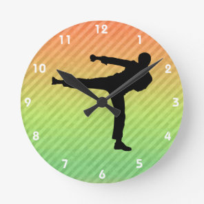 Martial Arts Round Clock