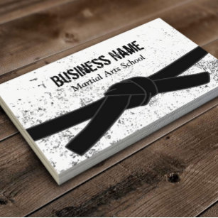 Martial Arts School Black Belt Master Business Card