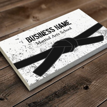 Martial Arts School Black Belt Master Business Card