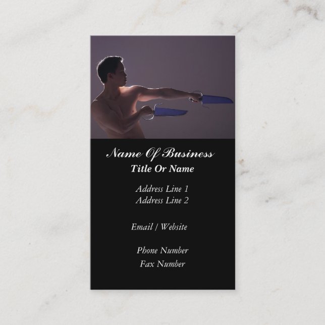 Martial Arts School Business Card (Front)
