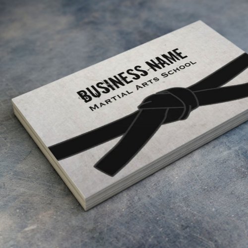 Martial Arts School Karate Dojo Black Belt Master Business Card