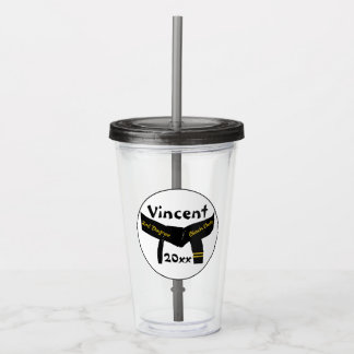 Martial Arts Second Degree Black Belt Acrylic Tumbler