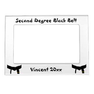 Martial Arts Second Degree Black Belt Magnetic Picture Frame