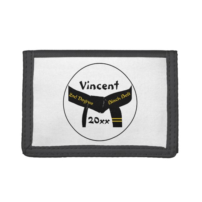 Martial Arts Second Degree Black Belt Wallet (Front)
