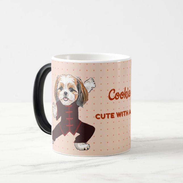 Martial Arts Shih Tzu Mug – Cute Dog Gift (Front Left)