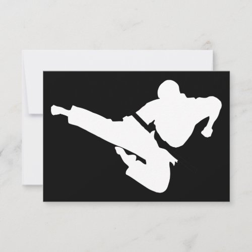martial arts silhouette announcement
