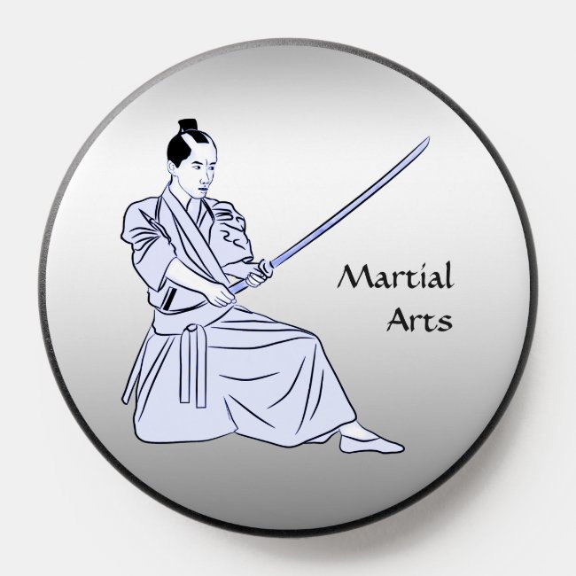 Martial Arts Silver Smartphone PopSocket