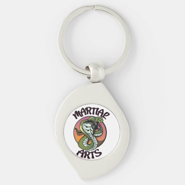 Martial Arts Snake Keychain (Front)