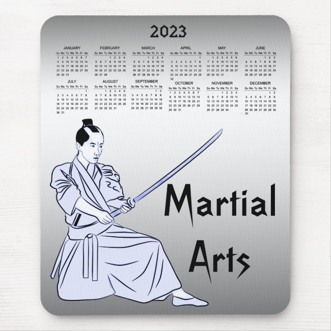 Martial Arts Sports Kendo 2023 Calendar Mousepad