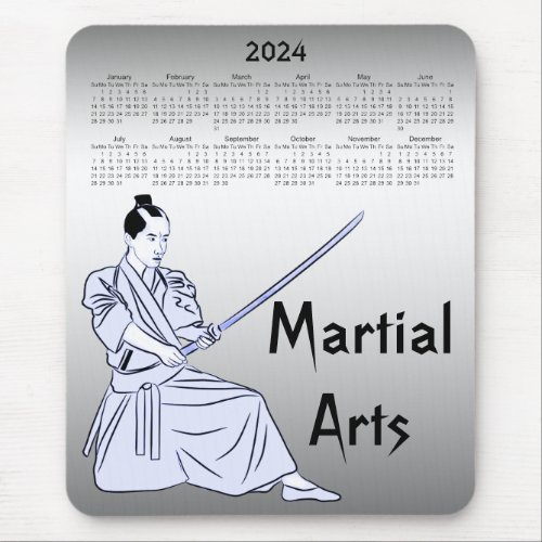 Martial Arts Sports Kendo 2024 Calendar Mousepad