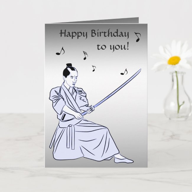Martial Arts Sports Kendo Birthday Card