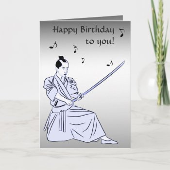 Martial Arts Sports Kendo Birthday Card by Bebops at Zazzle