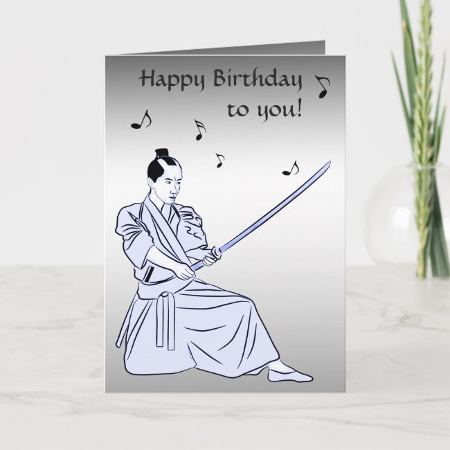 Martial Arts Sports Kendo Birthday Card