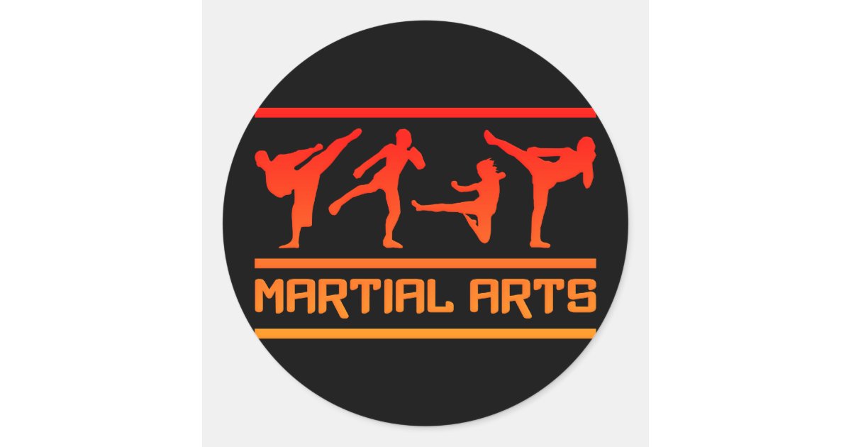 Martial Arts stickers Zazzle