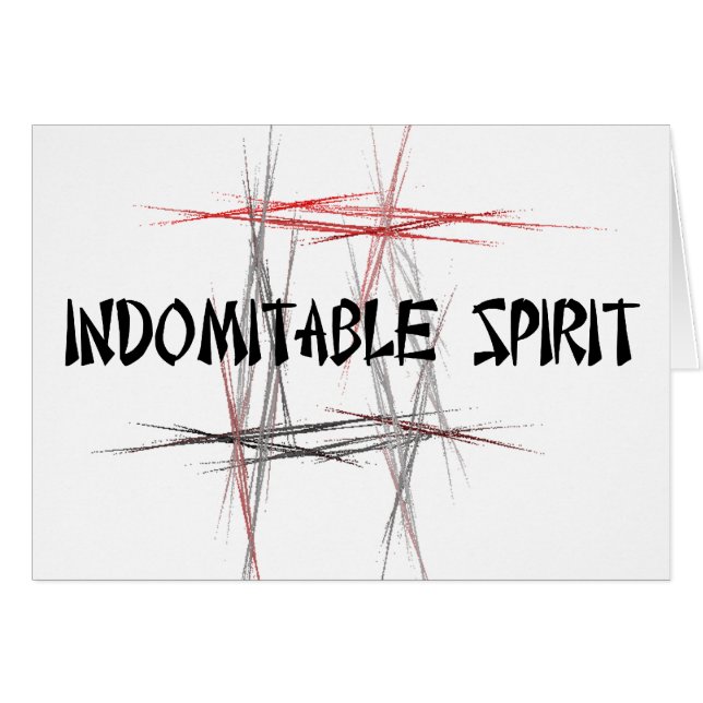 Martial Arts Tenets Indomitable Spirit Cards (Front Horizontal)