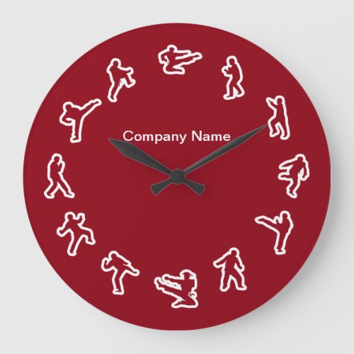 Martial Arts Theme Business Wall Large Clock