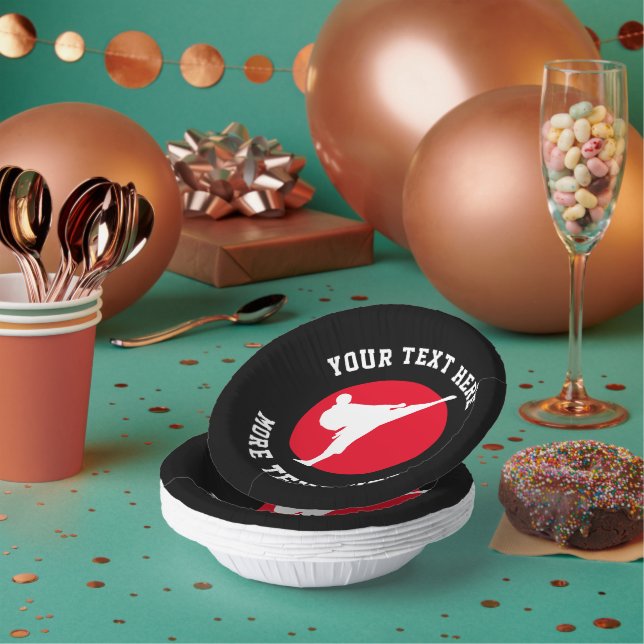 Martial arts themed karate Birthday party bowls (Multi)