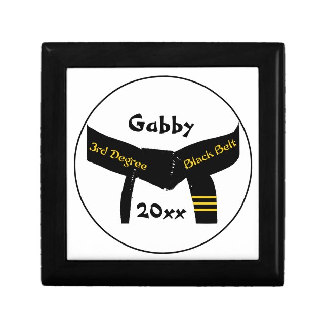 Martial Arts Third Degree Black Belt Gift Box (Front)