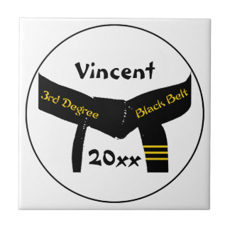 Martial Arts Third Degree Black Belt Tile
